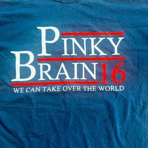 XL Navy Blue Pinky & The Brain 2016 Presidential Campaign T-shirt